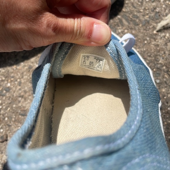 Vans Old Skool Denim Two-Tone Denim Lace Up Sneakers Womens Size 7.5 - Picture 6 of 9